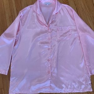 Pink silky shirt